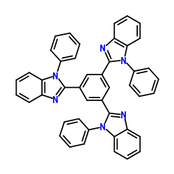 1,3,5-三(1-苯基-1H-苯并咪唑-2-基)苯结构式