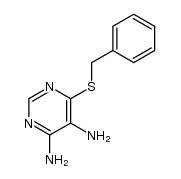 6-benzylsulfanyl-pyrimidine-4,5-diamine结构式