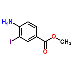 4-氨基-3-碘苯甲酸甲酯结构式