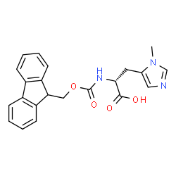N-[(9H-芴-9-基甲氧基)羰基]-3-甲基-D-组氨酸结构式