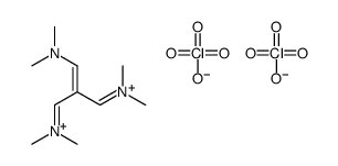 [3-(dimethylamino)-2-(dimethylazaniumylidenemethyl)prop-2-enylidene]-dimethylazanium,diperchlorate Structure