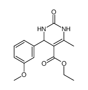 ethyl 4-(3-methoxyphenyl)-6-methyl-2-oxo-1,2,3,4-tetrahydropyrimidine-5-carboxylate结构式
