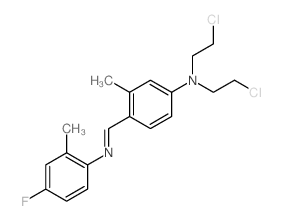 m-Toluidine, N,N-bis(2-chloroethyl)-4-(N-(4-fluoro-o-tolyl)formimidoyl)- Structure