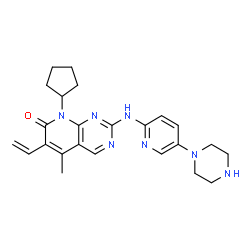 8-环戊基-5-甲基-2-((5-(哌嗪-1-基)吡啶-2-基)氨基)-6-乙烯基吡啶并[2,3-d]嘧啶-7(8H)-酮结构式