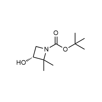 (3R)-3-羟基-2,2-二甲基-氮杂环丁烷-1-羧酸叔丁酯结构式