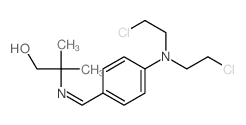 1-Propanol,2-[[[4-[bis(2-chloroethyl)amino]phenyl]methylene]amino]-2-methyl- Structure