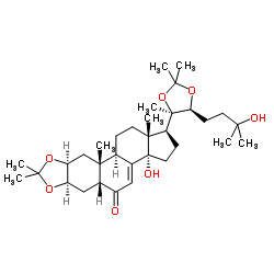 脱皮甾酮 2,3:20,22-二缩丙酮结构式