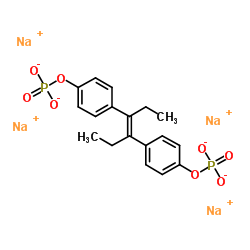 tetrasodium (3E)-hex-3-ene-3,4-diyldibenzene-4,1-diyl bis(phosphate) Structure