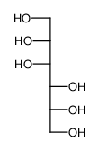 1,2,3,4,5,6-hexahydroxy-hexane structure