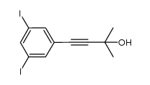 1-(3,5-diiodophenyl)-1-butyn-3-methyl-3-ol Structure