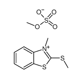 3-methyl-2-(methylthio)-1,3-benzothiazol-3-ium methyl sulfate结构式