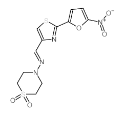 4-Thiomorpholinamine,N-[[2-(5-nitro-2-furanyl)-4-thiazolyl]methylene]-, 1,1-dioxide picture