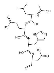 Ac-Leu-Glu-His-Asp-aldehyde (pseudo acid) trifluoroacetate salt结构式