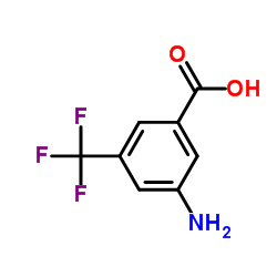 3-氨基-5-(三氟甲基)苯甲酸结构式