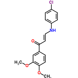 (2E)-3-[(4-Chlorophenyl)amino]-1-(3,4-dimethoxyphenyl)-2-propen-1-one Structure