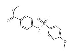 methyl 4-{[(4-methoxyphenyl)sulfonyl]amino}benzoate结构式