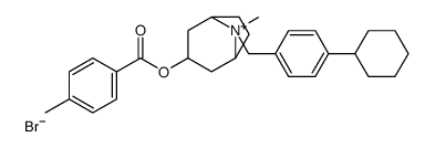 [8-[(4-cyclohexylphenyl)methyl]-8-methyl-8-azoniabicyclo[3.2.1]octan-3-yl] 4-methylbenzoate,bromide结构式