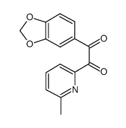 1-(1,3-亚甲基二氧苯基-5-基)-2-(6-甲基-2-吡啶基)-1,2-乙二醛结构式