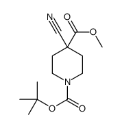 N-Boc-4-氰基哌啶-4-甲酸甲酯结构式
