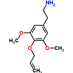 3,5-二甲氧基-4-(烯丙氧基)苯乙胺结构式