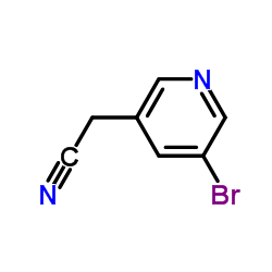 2-(5-溴-吡啶-3-基)乙腈结构式