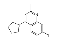 7-iodo-2-methyl-4-pyrrolidin-1-ylquinoline结构式