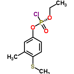 Ethyl 3-methyl-4-(methylsulfanyl)phenyl (R)-phosphorochloridate Structure