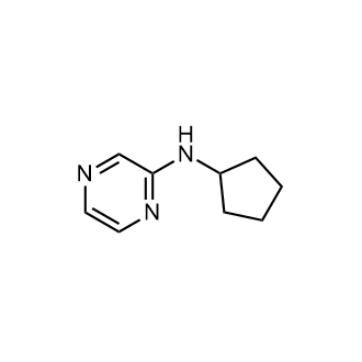 N-环戊基吡嗪-2-胺结构式