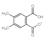 4,5-二甲基-2-硝基苯甲酸结构式