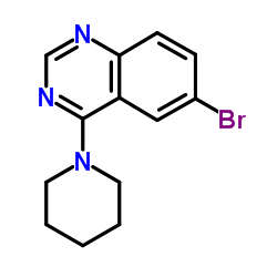 6-Bromo-4-(1-piperidinyl)quinazoline structure