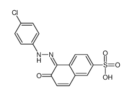 (5Z)-5-[(4-Chlorophenyl)hydrazono]-6-oxo-5,6-dihydro-2-naphthalen esulfonic acid结构式