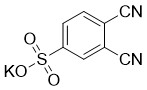 Potassium 3,4-dicyanobenzenesulfonic acid Structure