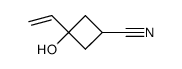 3-Hydroxy-3-vinyl-1-cyclobutancarbonitril结构式