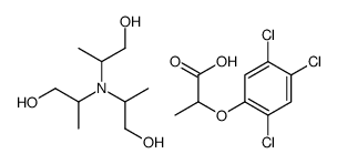 2-(2,4,5-trichlorophenoxy)propanoate,tris(1-hydroxypropan-2-yl)azanium Structure
