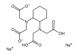 disodium dihydrogen N,N'-1,2-cyclohexanediylbis[N-(carboxylatemethyl)glycinate] Structure