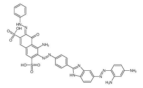 4-Amino-3-[[4-[5-[(2,4-diaminophenyl)azo]-1H-benzimidazol-2-yl]phenyl]azo]-5-hydroxy-6-(phenylazo)-2,7-naphthalenedisulfonic acid picture