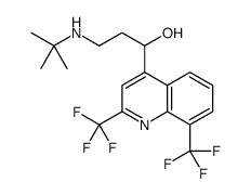 1-[2,8-bis(trifluoromethyl)quinolin-4-yl]-3-(tert-butylamino)propan-1-ol结构式
