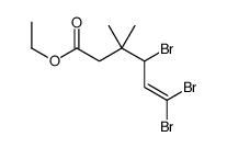 ethyl 4,6,6-tribromo-3,3-dimethylhex-5-enoate结构式