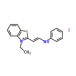 3-Ethyl-2-(2-(phenylamino)vinyl)benzo[d]thiazol-3-ium iodide Structure
