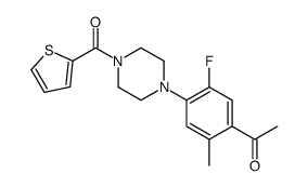 1-[5-fluoro-2-methyl-4-[4-(thiophene-2-carbonyl)piperazin-1-yl]phenyl]ethanone Structure