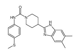 1-Piperidinecarboxamide,4-(5,6-dimethyl-1H-benzimidazol-2-yl)-N-[4-(methylthio)phenyl]-(9CI)结构式