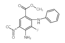 4-氨基-3-氟-5-硝基-2-(苯氨基)苯甲酸甲酯结构式