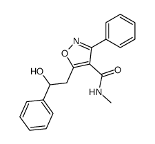 5-(2-hydroxy-2-phenyl-ethyl)-3-phenyl-isoxazole-4-carboxylic acid methylamide结构式