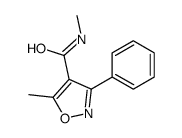N,5-二甲基-3-苯基-异噁唑-4-羧酰胺结构式