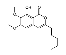 8-hydroxy-6,7-dimethoxy-3-pentylisochromen-1-one结构式