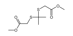 methyl 2-[2-(2-methoxy-2-oxoethyl)sulfanylpropan-2-ylsulfanyl]acetate结构式