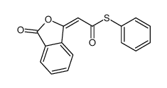S-phenyl 2-(3-oxo-2-benzofuran-1-ylidene)ethanethioate结构式