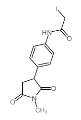 Acetamide,2-iodo-N-[4-(1-methyl-2,5-dioxo-3-pyrrolidinyl)phenyl]-结构式
