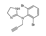 N-(2,6-dibromophenyl)-N-prop-2-ynyl-4,5-dihydro-1H-imidazol-2-amine结构式