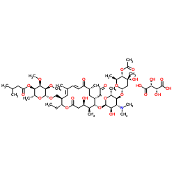 酒石酸乙酰异戊酰泰乐菌素结构式
